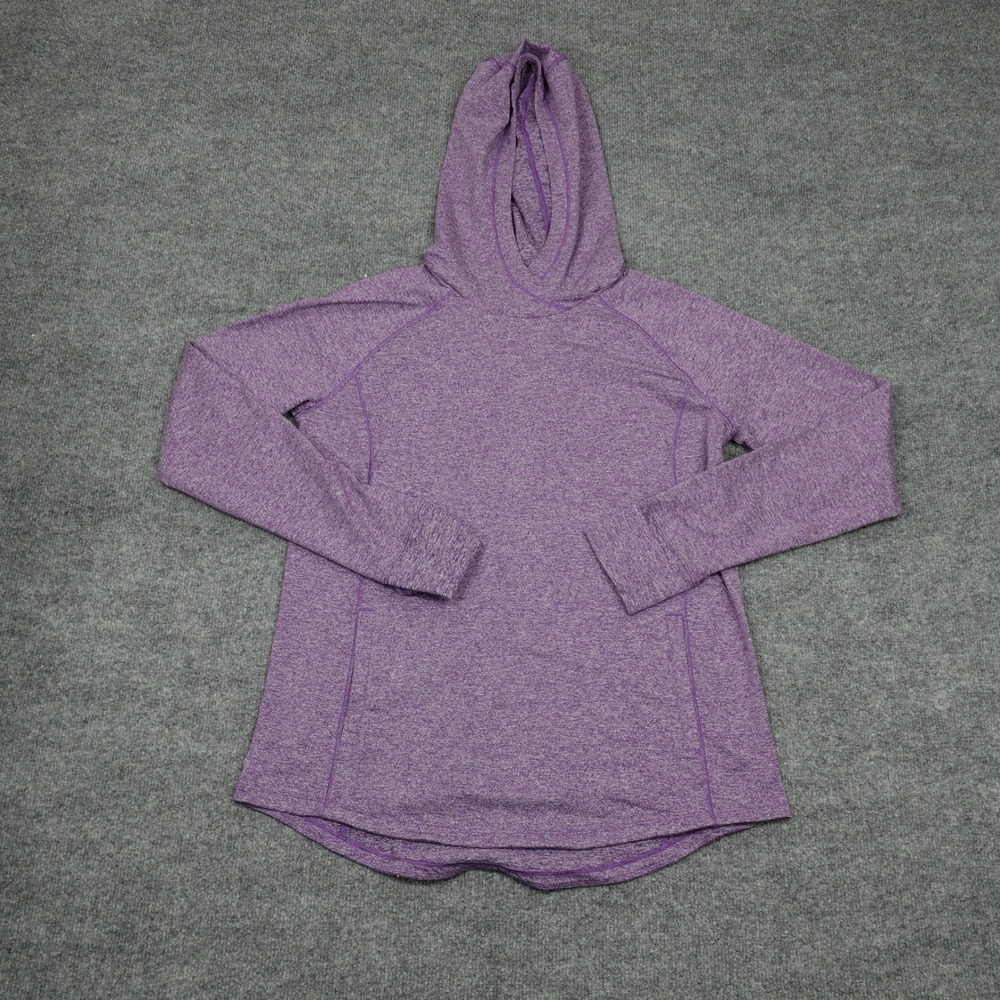 Duluth Trading Co Hoodie Womens Medium Purple Space Dye Thumbhole Activewear